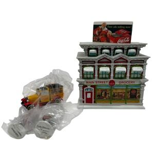 Coca-Cola Main Street Grocery Store Hawthorne Village Red White Christmas Decor